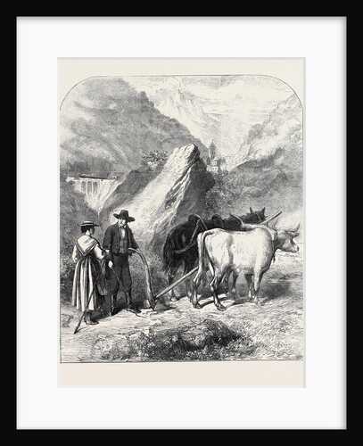 Agriculture in the Dora Valley Mont Cenis Railway 1871 by Anonymous