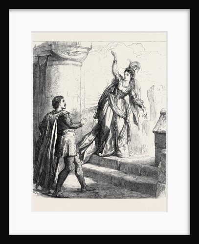 Scene from Rebecca at Drury Lane Theatre London 1871 by Anonymous