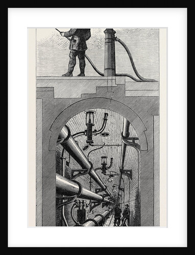 Holborn Valley Viaduct: Section of Subway on Each Side London 1871 by Anonymous