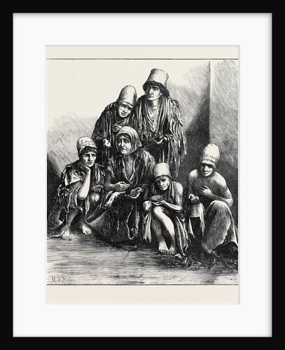 The Famine in Persia: Group of Poor People at Shiraz 1871 by Anonymous