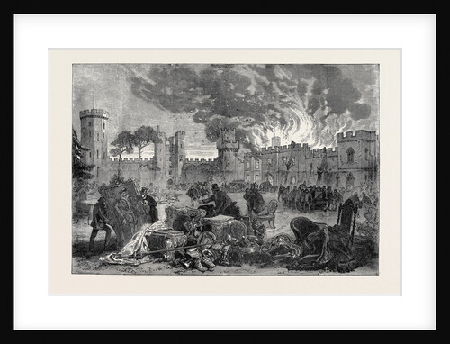 The Fire at Warwick Castle 1871 by Anonymous