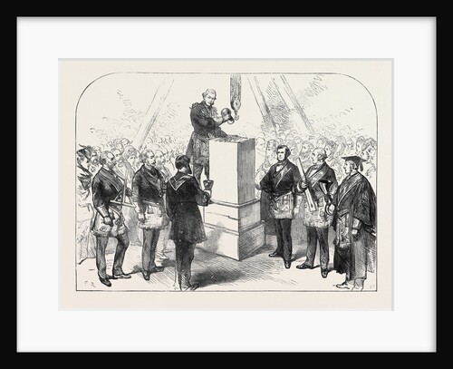 Lord Leigh Laying the Foundation-Stone for the Extension of the Queen's Hospital at Birmingham 1871 by Anonymous