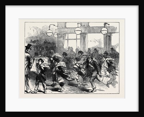 Newsboys with Latest Accounts of the Prince of Wales 1871 by Anonymous
