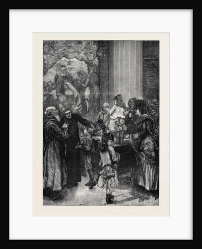 Festival of the Presepe in the Ara Coeli Church at the Capitol Rome 1871 by Anonymous