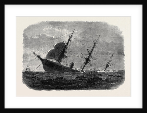 Wreck of the Mail Steam-Ship Rangoon at Galle: The Rangoon Sinking after the Removal of the Passengers and Crew 1871 by Anonymous