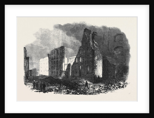 View from Cotton's Yard Showing the Spot Where Mr Braidwood Was Killed the Great Fire in Southwark July6 1861 by Anonymous