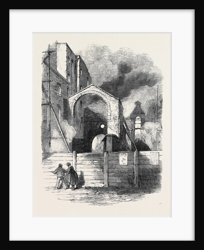 Parts of Cotton's Wharf and Haye's Warehouse the Great Fire in Southwark July6 1861 by Anonymous
