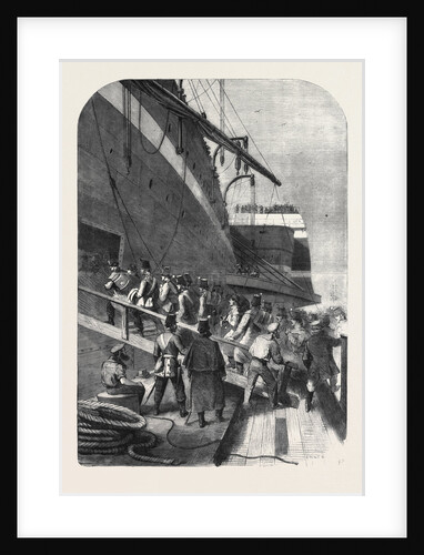 Departure of the Great Eastern from the Mersey with the Canadian Contingent: The Soldiers Embarking by Anonymous