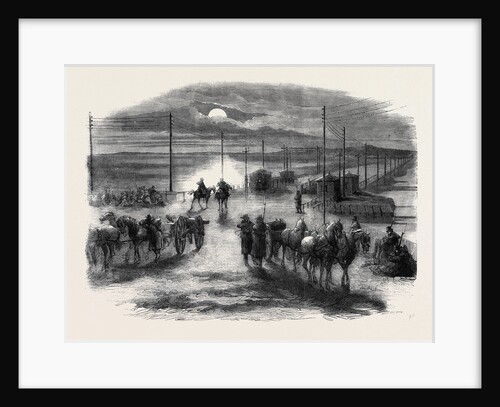 The Civil War in America: The Long Bridge Over the Potomac at Washington Guarded by United States' Artillery by Anonymous