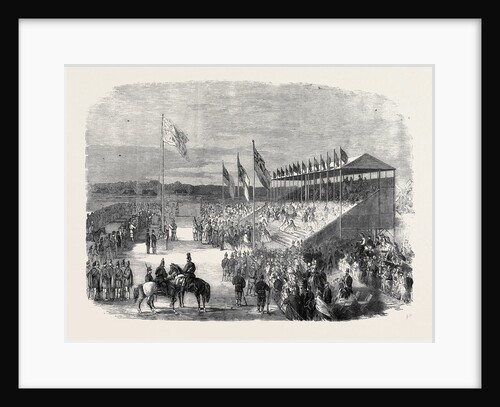 Presentation of the Prizes by the Duke of Cambridge in Front of the Grand Stand the National Rifle Association Meeting on Wimbledon Common July 20 1861 by Anonymous