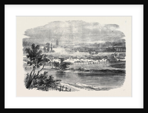Meeting of the Royal Agricultural Society at Leeds the Cattle and Implement Sheds As Seen from Armley Hillside July 20 1861 by Anonymous
