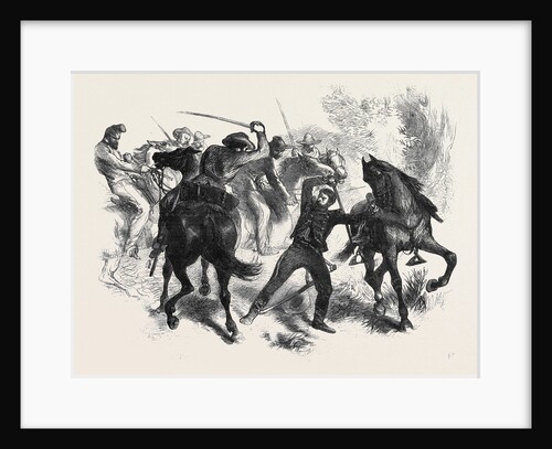 The Civil War in America: Capture of a United States' Dragoon by Guerrilla Horsemen of Virginia by Anonymous