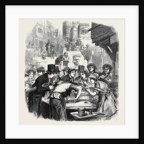 The First Day of Oysters: A London Street Scene by Anonymous