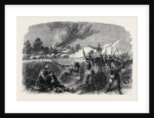 The Civil War in America: Fight at Hainsville on the Upper Potomac Advance of the Wisconsin Men (Federalists) on the Secessionist Position by Anonymous
