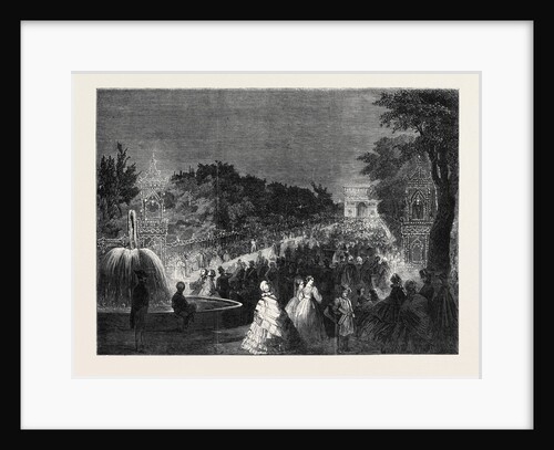 View from the Round Point in the Champs Elysees the Imperial Fetes at Paris by Anonymous