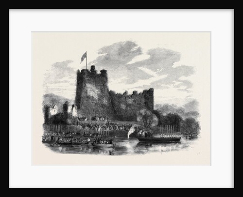 The Queen's Visit to Ireland: Her Majesty Embarking at Ross Castle Lakes of Killarney by Anonymous