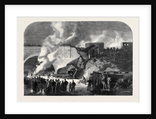 Fatal Railway Accident at Kentish Town on the North and South Western Junction Line: Scene of the Disaster on Monday Night September 7 1861 by Anonymous