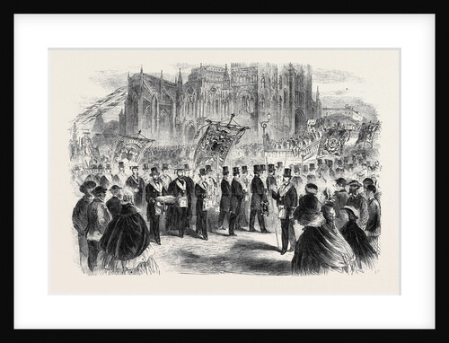 Masonic Demonstration at Bristol in Connection with the Restoration of St. Mary Redcliff Church: Arrival of the Procession at the Church by Anonymous