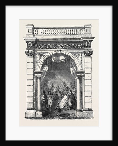Royal Horticultural Society's Gardens South Kensington: One of the Arches of the Northern Arcade Finished to Show the Proposed Style of Decoration by Anonymous