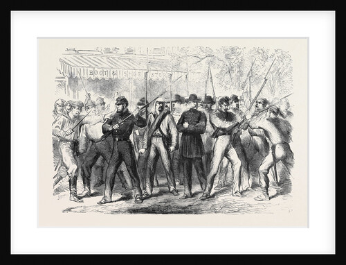 The War in America: Union Troops Attacking Confederate Prisoners in the Streets of Washington by Anonymous