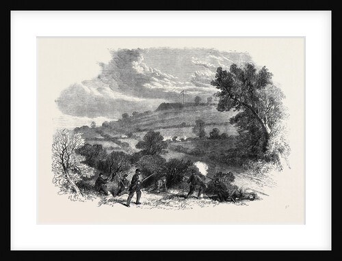 The Civil War in America: Munson's Hill. With the Earthwork Thrown Up by the Confederates in Front of the Union Lines Virginia by Anonymous