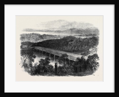 The War in America: The Chain Bridge Across the Potomac above Georgetown Looking Towards the Virginian Shore by Anonymous