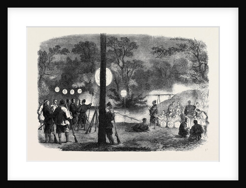 The Outrage on the British Embassy at Jeddo Japan: Night Bivouac of the Yacunins in the Garden of the Legation Jeddo by Anonymous