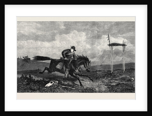 The American Pony Express En Route from the Missouri River to San Francisco from a Drawing by G.H. Andrews by Anonymous