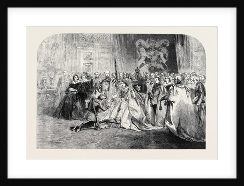 The First Investiture by Her Majesty. of the Most Exalted Order of the Star of India in the Throne Room Windsor Castle by Anonymous