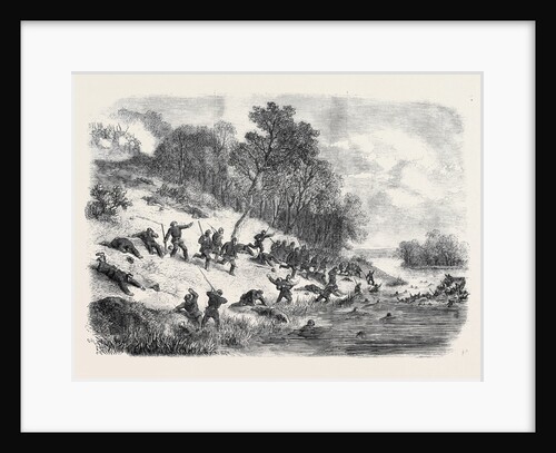 The Civil War in America: Retreat of the Federalists after the Fight at Ball's Bluff Upper Potomac Virginia by Anonymous