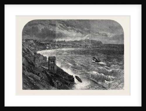 The Late Gales the Storm at Scarborough by Anonymous