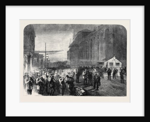 Progress of the Great International Exhibition Building: The Workmen Leaving the Grounds by Anonymous