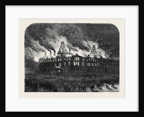 Destruction by Fire of the Queen Railway Hotel at Chester by Anonymous