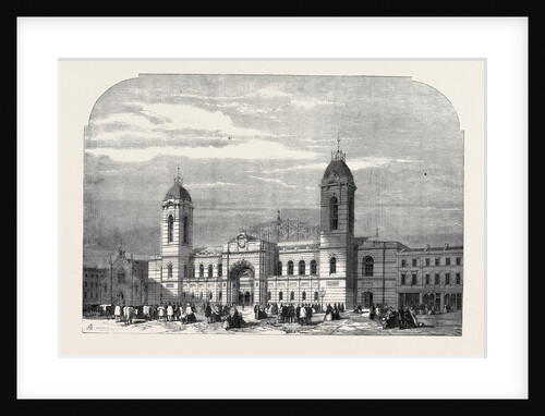 The Agricultural Hall Islington in Process of Construction by Anonymous
