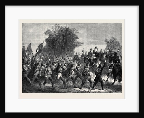 The Civil War in America: The Confederate Army Mississippians Passing in Review Before General Beauregard and Staff by Anonymous