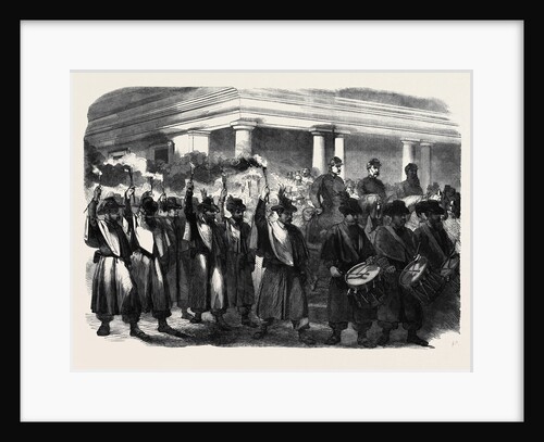 The Civil War in America: Torchlight Procession of General Blenker's Brigade at Washington by Anonymous
