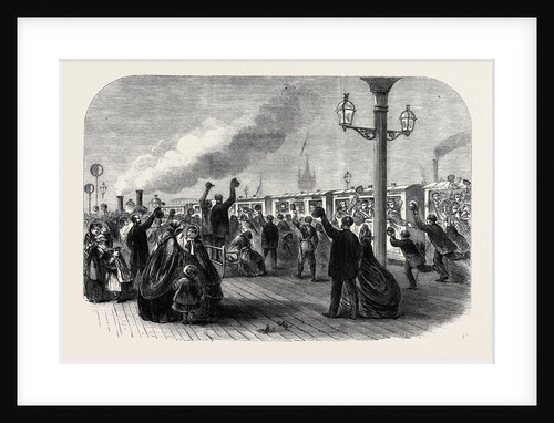 Reinforcements for Canada: The Guards Leaving the South Western Railway Station for Southampton December 28 1861 by Anonymous