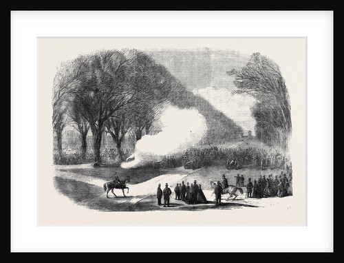 Firing Minute Guns in the Long Walk Windsor Park the Funeral of His Late Royal Highness the Prince Consort by Anonymous