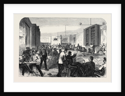 The Camp at Aldershott: Soldiers' Reading Room 1868 by Anonymous