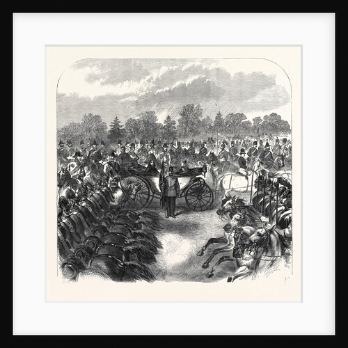 Inspection of Troops at Aldershott by the Queen: Cavalry Trotting Past 1868 by Anonymous