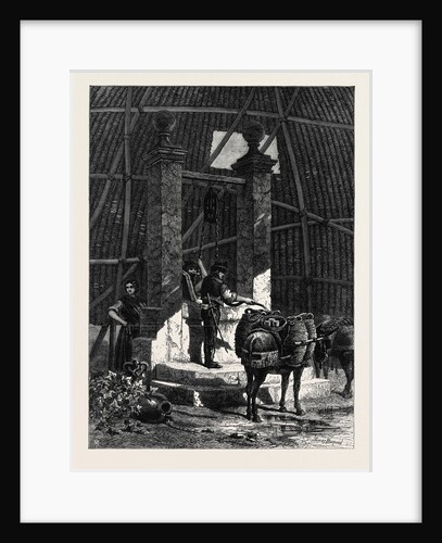 Water Carriers at the Well in the Alhambra Spain, in the General Water Colour Exhibition 1868 by Anonymous