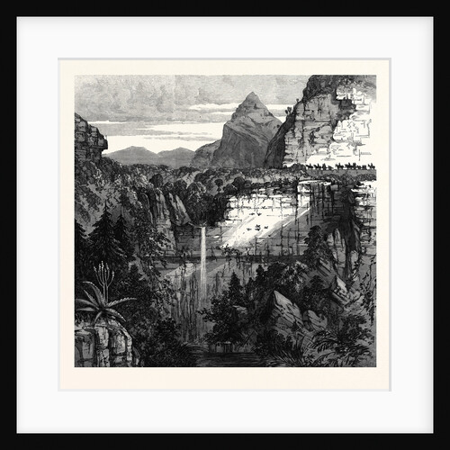 The Expedition to Abyssinia: Waterfall on the Mai Muna Near Senafe 1868 by Anonymous