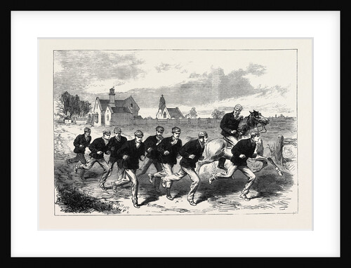 The Oxford and Cambridge Boat Race: The Cambridge Crew Training on Barnes Common 1868 by Anonymous