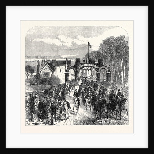 The Volunteer Review at Portsmouth: The 1st Middlesex Artillery Passing Through Cosham on Good Friday 1868 by Anonymous