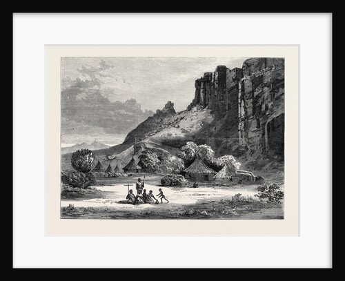 The Abyssinian Expedition: Village Under the Antalo Amba 1868 by Anonymous