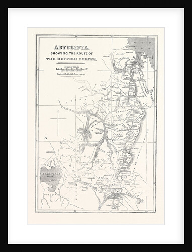 Abyssinia Showing the Route of the British Forces 1868 by Anonymous