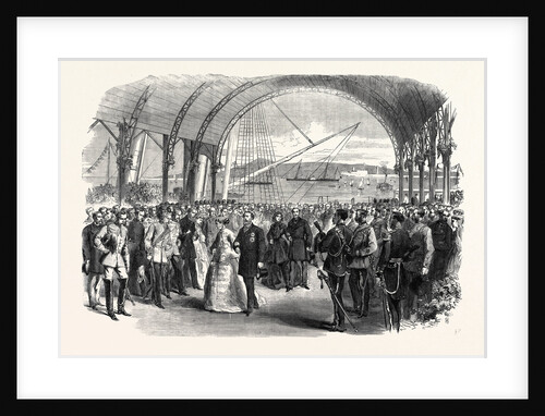 Visit of the Prince and Princess of Wales to Ireland: The Royal Party Landing at the Victoria Wharf Kingstown 1868 by Anonymous