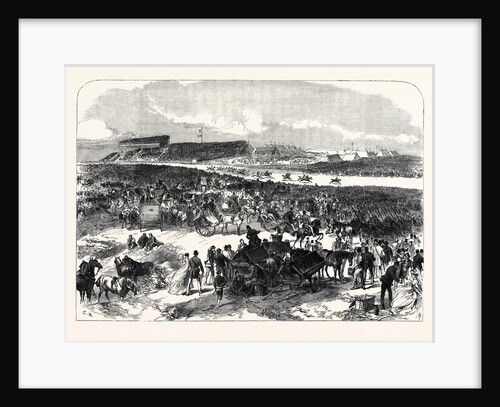 Visit of the Prince and Princess of Wales to Ireland: General View of Punchestown Races 1868 by Anonymous