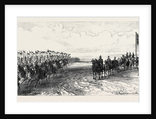 Visit of the Prince and Princess of Wales to Ireland: Review in Phoenix Park: The 12th Lancers Galloping Past 1868 by Anonymous