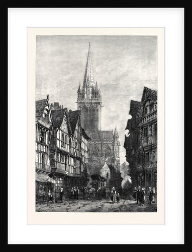 St. Pierre Caen, in the Exhibition of the Society of Painters in Water Colours 1868 by Anonymous